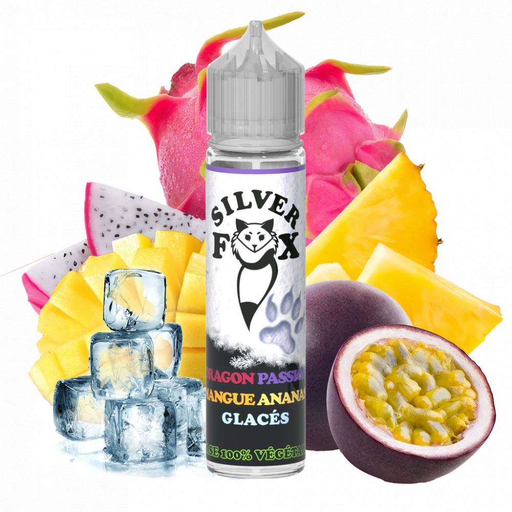 E-liquide Dragon Passion Mangue Ananas Glacés Silver Fox